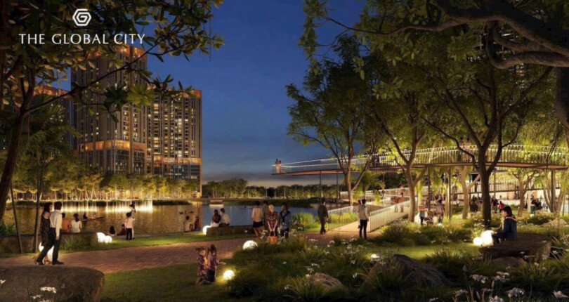 phoi canh tien ich cong vien dao bo doc song 810x430 - Giá mua bán căn hộ Chung cư The Global City Thủ Đức t10/2024