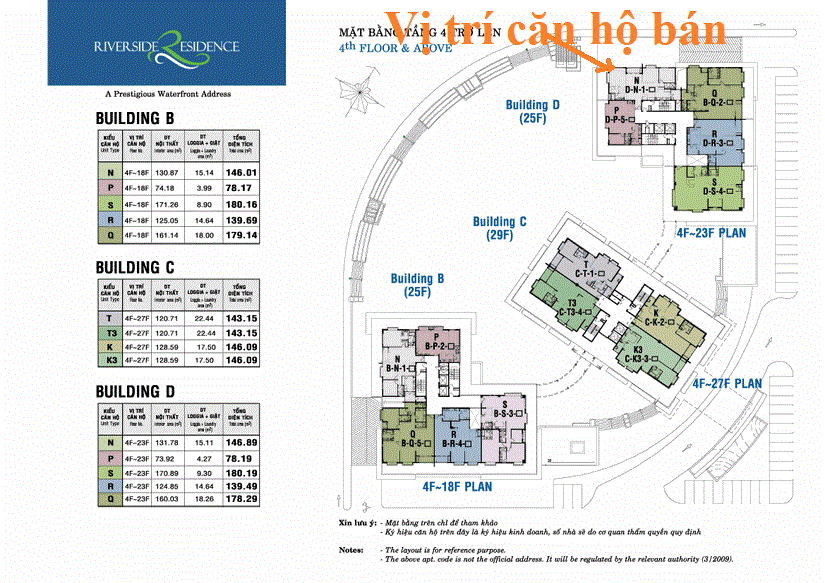 vi tri can ho ban - Mua bán căn hộ 3pn Block D view sông Chung cư Riverside Residence Quận 7 T10/2024