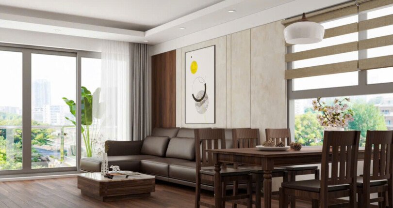 can canh phong khach va phong an can ho cho thue 810x430 - Giá cho thuê căn hộ 3 phòng ngủ block B chung cư Green Valley Phú Mỹ Hưng Quận 7 T11/2024