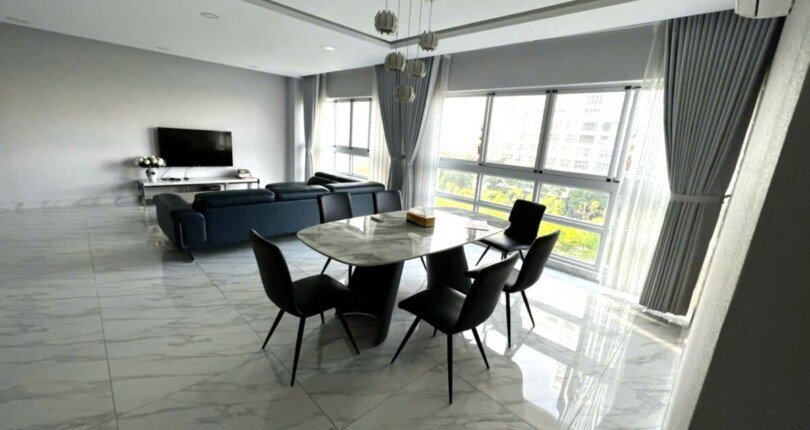 khong gian phong an lien ke phong khach 810x430 - Giá mua bán căn hộ 3pn Block N số 03 Khu R15 chung cư Happy Valley Phú Mỹ Hưng Quận 7 T11/2024