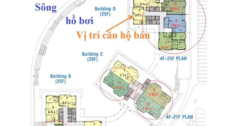 mat bang vi tri can ho ban 2 810x430 - Giá mua bán căn hộ 2 phòng ngủ chung cư Riverside Residence Quận 7 T11/2024