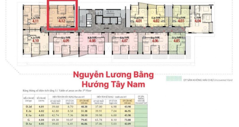mat bang vi tri can ho ban 3 810x430 - Giá mua bán căn hộ 2pn chung cư The Aurora Phú Mỹ Hưng t11/2024