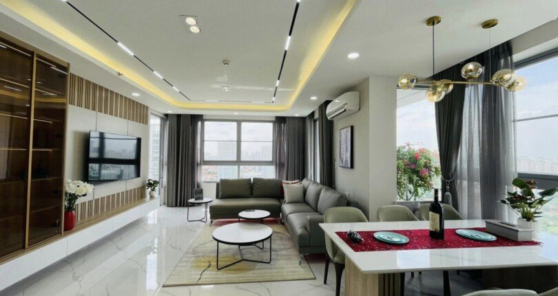phong khach can ho ban 29 810x430 - Bán căn hộ chung cư Green Valley, diện tích 125m2, giá 10.3 tỷ, đầy đủ nội thất, nhà đẹp.