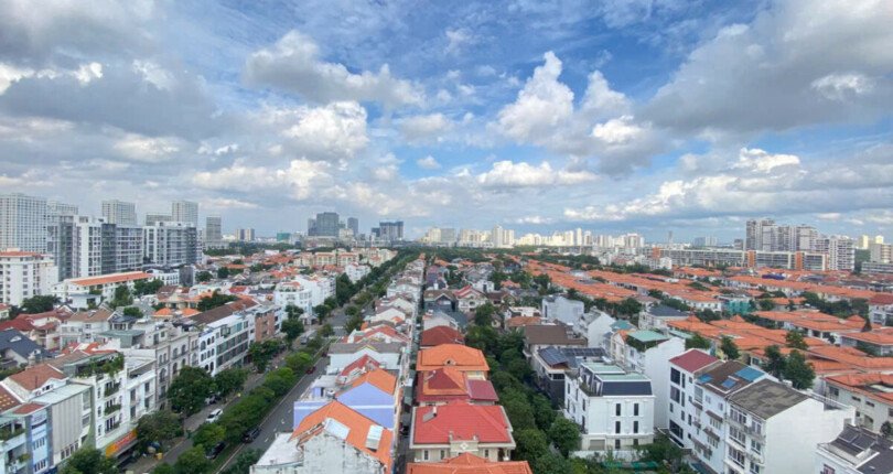 view nhin tu can ho ban 810x430 - Giá mua bán căn hộ 3pn chung cư Park View đường Nguyễn Đức Cảnh Quận 7 T11/2024