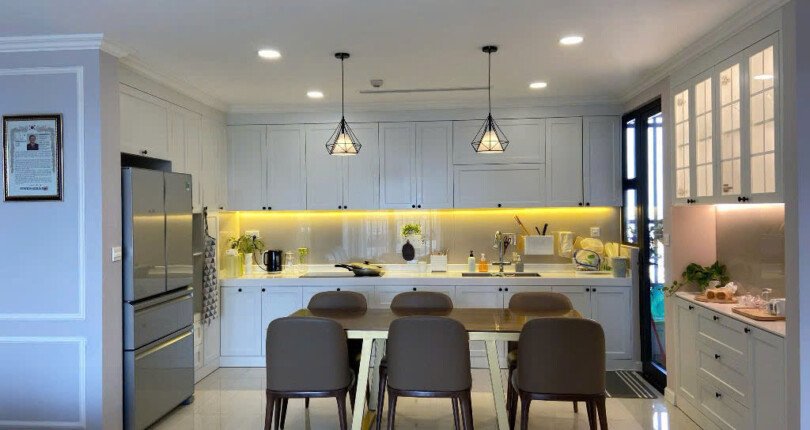 khong gian bep va phong an 1 810x430 - Giá mua bán căn hộ 3pn Tháp T7-05 chung cư The View Quận 7 T12/2024