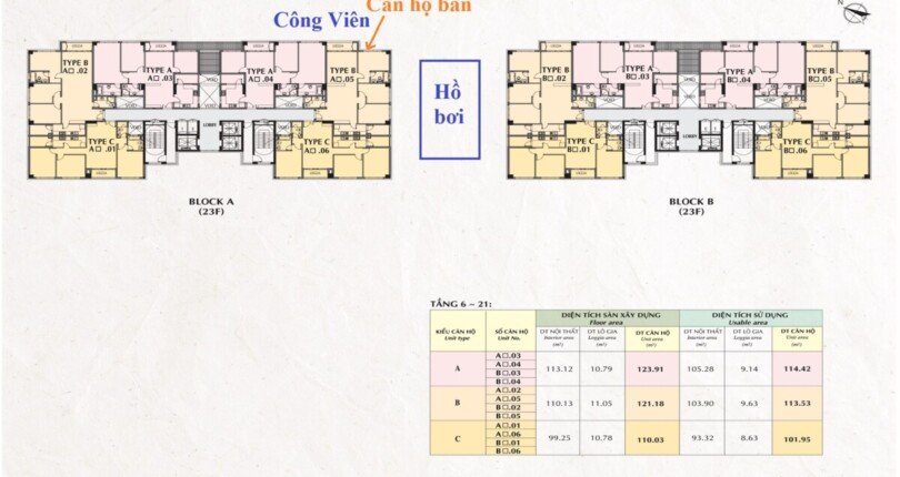 mat bang vi tri can ho ban 8 810x430 - Giá mua bán căn hộ 3 phòng ngủ block A chung cư Nam Phúc Le Jardin Quận 7 T12/2024