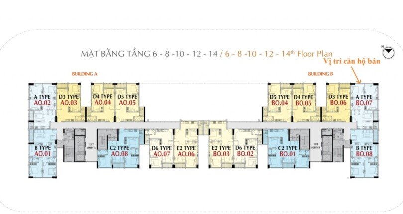 mat bang vi tri can ho ban 9 810x430 - Giá mua bán căn hộ 3 phòng ngủ block B chung cư Hưng Phúc Premier Quận 7 T12/2024