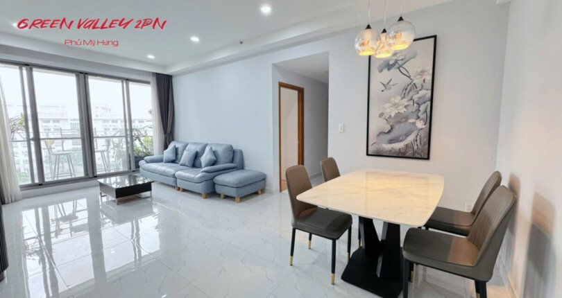 phong khach can ho cho thue 1 810x430 - Cho thuê căn hộ chung cư Green Valley, 02pn, nhà đẹp, giá cho thuê 25tr/tháng, xem nhà dễ.