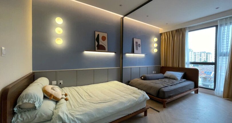 phong ngu mo 810x430 - Giá cho thuê căn hộ 3pn block A chung cư The Antonia Quận 7 T12/2024
