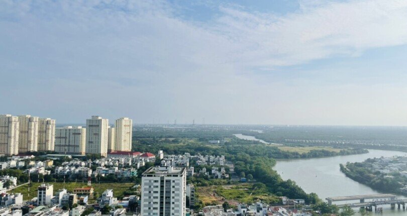 view can ho ban 7 810x430 - Giá mua bán căn hộ 2 phòng ngủ block D chung cư Belleza Quận 7 T12/2024