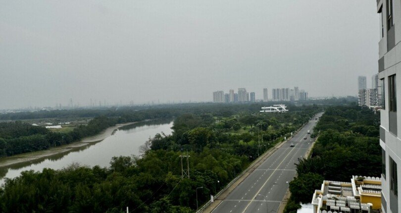 view phong khach can ho cho thue 810x430 - Giá cho thuê căn hộ 3pn Block A chung cư The Horizon Phú Mỹ Hưng Quận 7 T12/2024