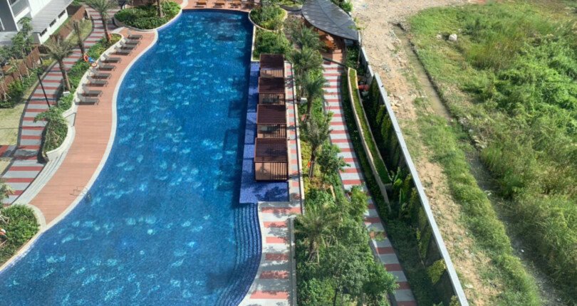 cho thue can ho celesta 1 810x430 - Cần cho thuê nhanh CH Celesta- Nguyễn Hữu Thọ- Nhà Bè. DT 87m2-2pn-2wc- view hồ bơi- Giá 20 Triệu/Tháng
