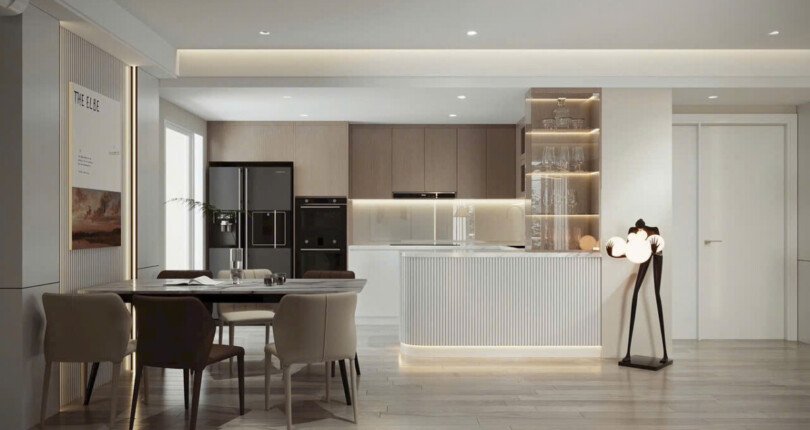 khong gian bep va phong an sang trong 1 810x430 - Giá mua bán căn hộ 3pn chung cư Garden Plaza 2 Quận 7 T2/2025