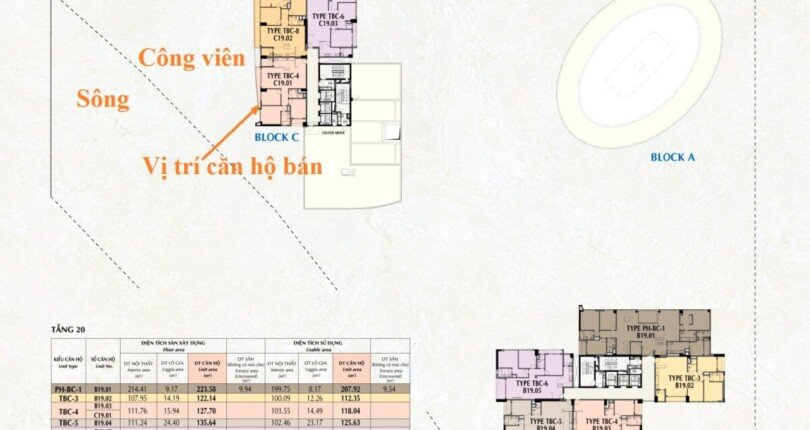 mat bang vi tri can ho ban 1 810x430 - Giá mua bán căn hộ 3pn Block C view sông lầu cao chung cư Riverpark Premier Quận 7 T2/2025