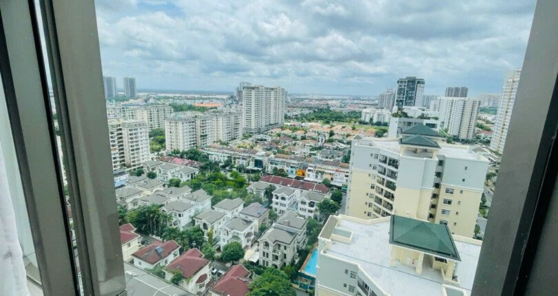 view can ho truc dien khu biet thu 810x430 - Giá mua bán căn hộ 2pn số 06 Block A Chung cư Midtown m5 Phú Mỹ Hưng Quận 7 T2/2025