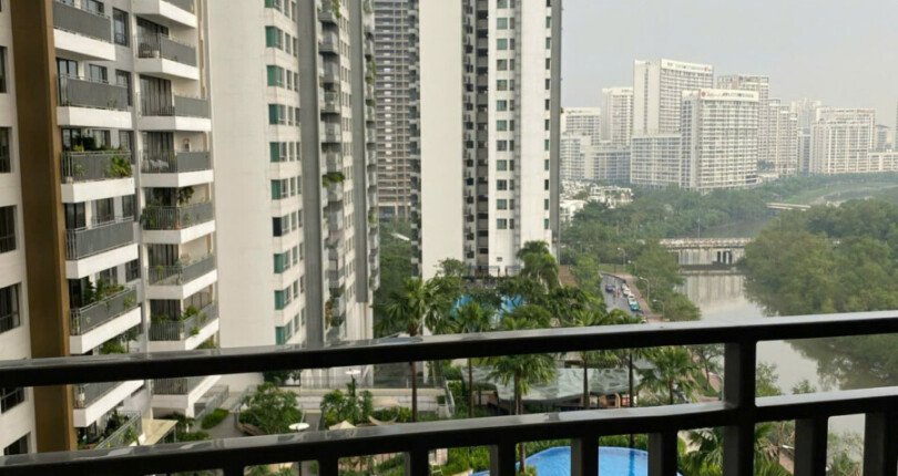 z6353667152334 51f9fa30a3a0f1491be3fb9997100afe 810x430 - Cho thuê Duplex The View Block T8 Tầng 10 dt 137m 3 phòng giá 43 triệu