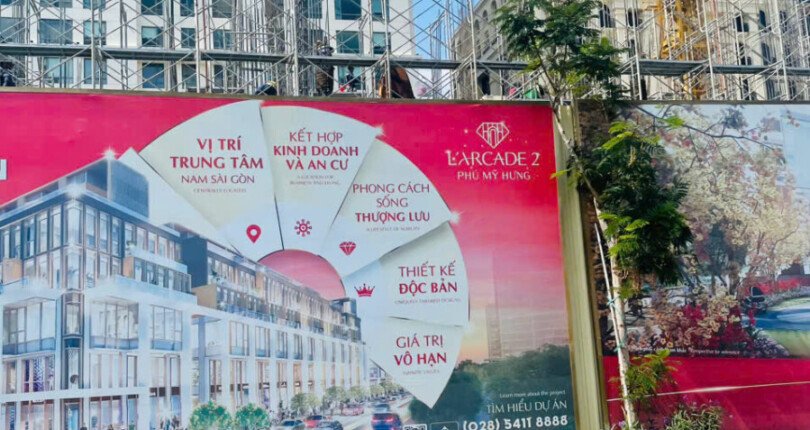 hien trang xay dung du an 810x430 - Giá mua bán tòa nhà nguyên căn L'arcade Phú Mỹ Hưng T3/2025