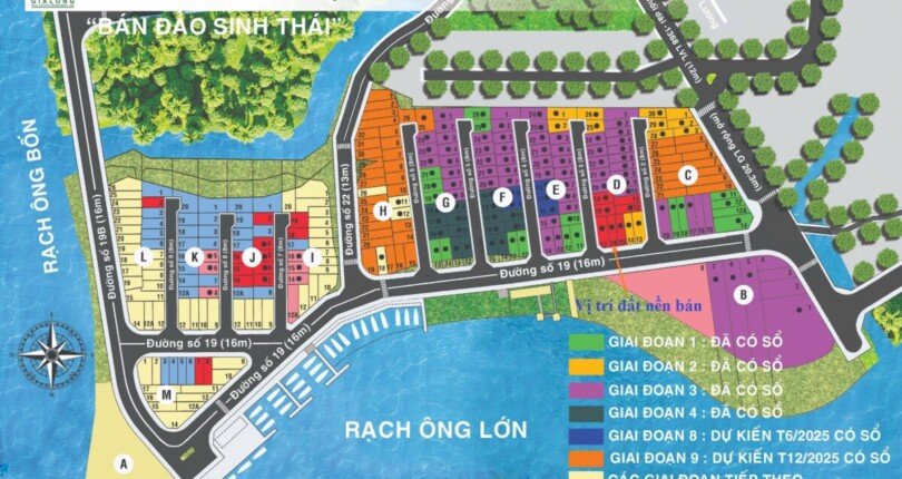 mat bang vi tri dat nen ban 1 810x430 - Giá mua bán đất nền lô D16 mặt đường số 19 Khu dân cư Gia Long Nhà Bè t3/2025