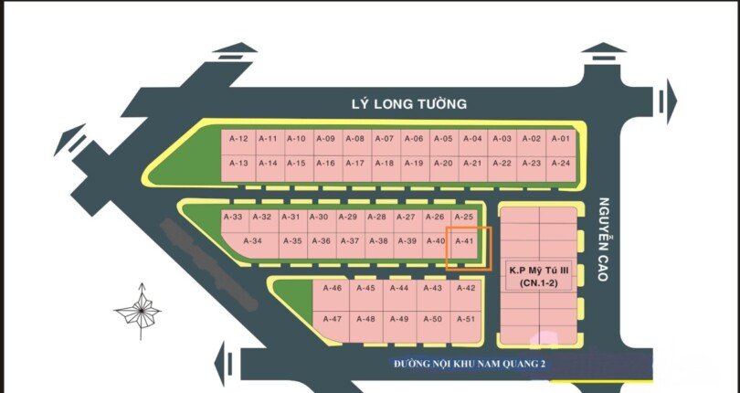 mat bang vi tri dat nen ban 810x430 - Giá mua bán đất nền biệt thự vị trí A41 đường Nội khu Nam Quang 2 Phú Mỹ Hưng Quận 7 T3/2025
