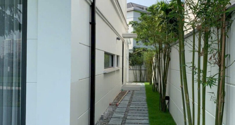 san vuon ben hong 810x430 - Giá mua bán nhà Biệt thự đơn lập khu dân cư Nine South Nhà Bè T3/2025