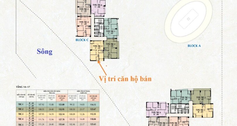 mat bang vi tri can ho ban 810x430 - Giá mua bán căn hộ 2pn block C chung cư Riverpark Premier Quận 7 T4/2025