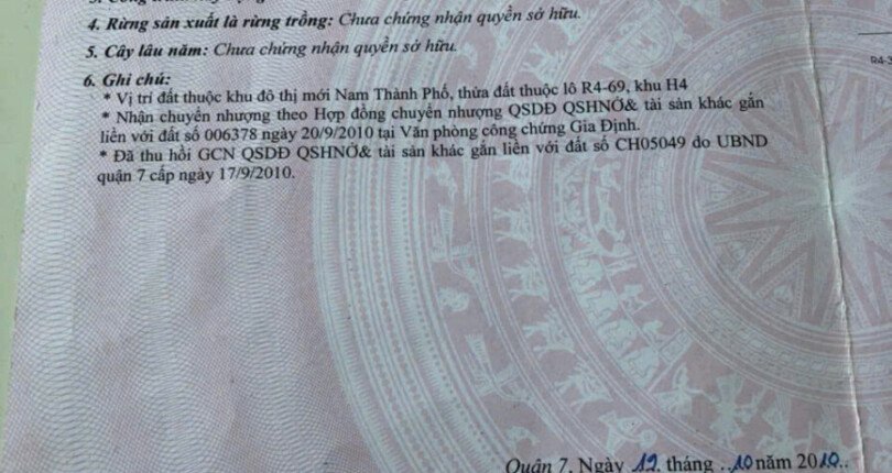 phap ly so do dat nen ban 810x430 - Giá mua bán đất nền nhà phố mặt đường Nội khu Mỹ Toàn 2 Phú Mỹ Hưng Quận 7 T4/2025