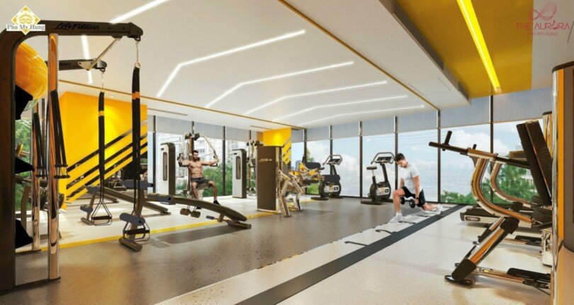 phong gym the aurora 810x430 - Giá mua bán căn hộ 2pn view Nguyễn Lương Bằng chung cư Aurora Q7 T4/2025