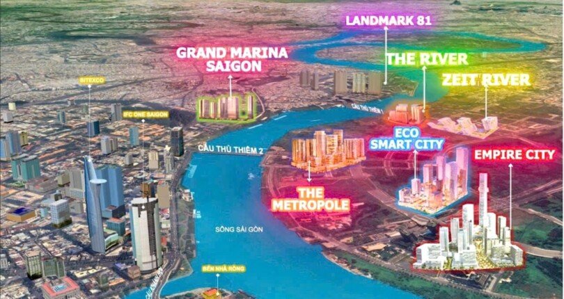 vi tri eco smart city thu thiem lien ke cac du an cao cap 810x430 - Giá mua bán căn hộ 1pn lầu 21 block C chung cư Eco Smart City Thủ Thiêm T6/2025