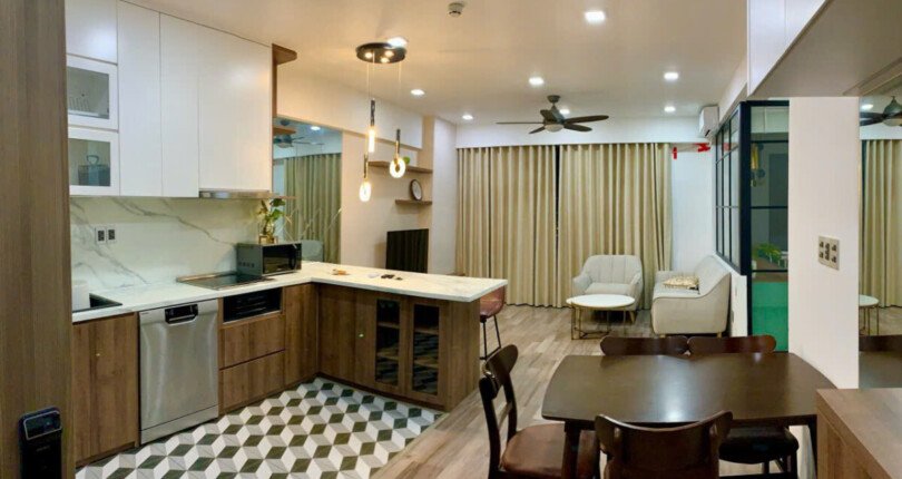 bep trong can ho cho thue 810x430 - Giá cho thuê căn hộ 3pn tháp G chung cư Saigon South Residence Xã Nhà Bè T6/2025