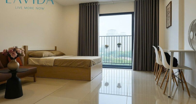 cho thue can ho lavida plus 3 810x430 - Cho thuê nhanh căn Studio ở chung cư Lavida Plus. DT 37m2 Nhà đẹp- đủ nội thất- lầu cao- Giá thuê 10 Triệu/Tháng
