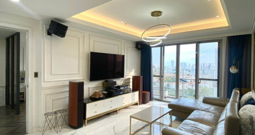 phong khach can ho cho thue 6 810x430 - Giá cho thuê căn hộ 3pn tháp B chung cư Scenic Valley 1 Quận 7 T6/2025