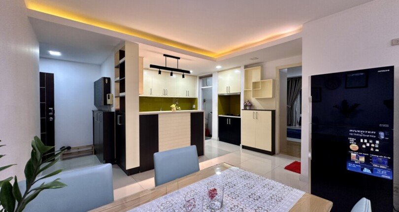 cho thue can ho sky garden 3 8 8 810x430 - Cho thuê nhanh căn góc Sky Garden 3. DT 74m2 Lầu cao- View đẹp- 2 Phòng-2wc- Nội thất đầy đủ- Giá thuê 17 Triệu/Tháng