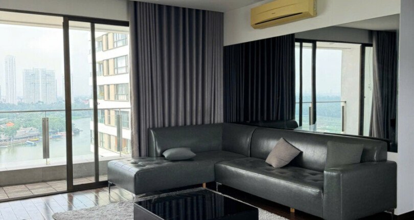 phong khach can ho ban 49 810x430 - Giá mua bán căn hộ 3pn Tháp O view sông chung cư The Panorama T7/2025