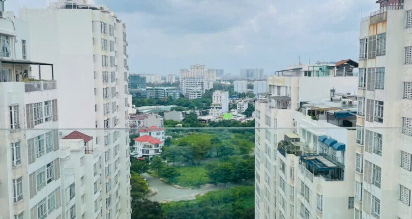 view phong khach can ho ban 4 810x430 - Giá mua bán căn hộ Penthouse 4 phòng ngủ chung cư Sky Garden 3 T8/2025