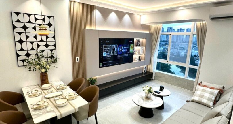ban can ho sky garden 3 5 14 810x430 - Bán căn hộ đẹp Tại Sky Garden 3. DT 70m2 Thiết kế 3 Phòng-2wc Nhà mới decor 100% nội thất mới- Giá bán 5.790 Tỷ