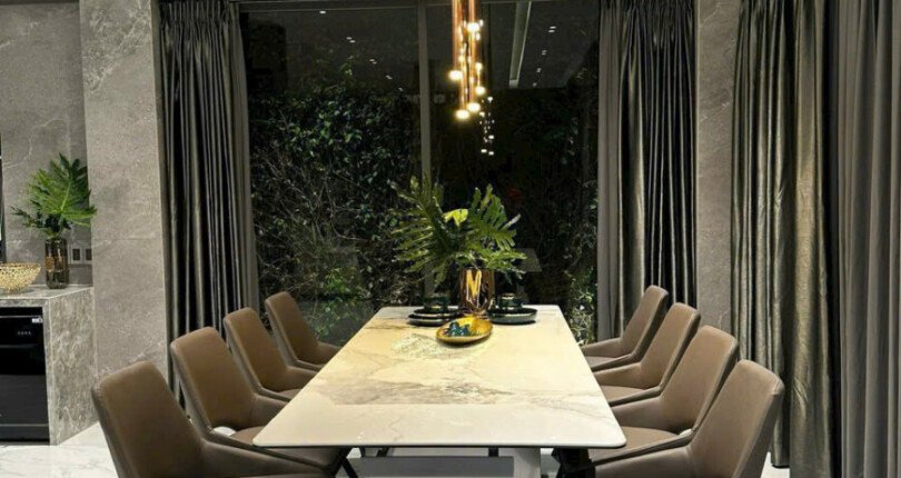 khong gian phong an sang trong 1 810x430 - Giá cho thuê nhà Biệt thự nguyên căn góc đường Nội khu Mỹ Giang phường Tân Hưng T8/2025