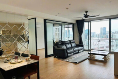 phong khach can ho ban 34 385x258 - Bán căn hộ 3pn tòa nhà B căn góc chung cư Green Valley giá 10,6 tỷ lầu cao, nhà đẹp