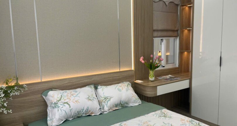 phong ngu can ho ban 3 810x430 - Cần bán căn hộ 56m2, chung cư Sky Garden 3, lầu 9 , giá 4.460 tỷ, nhà đẹp, nội thất mới 100%.