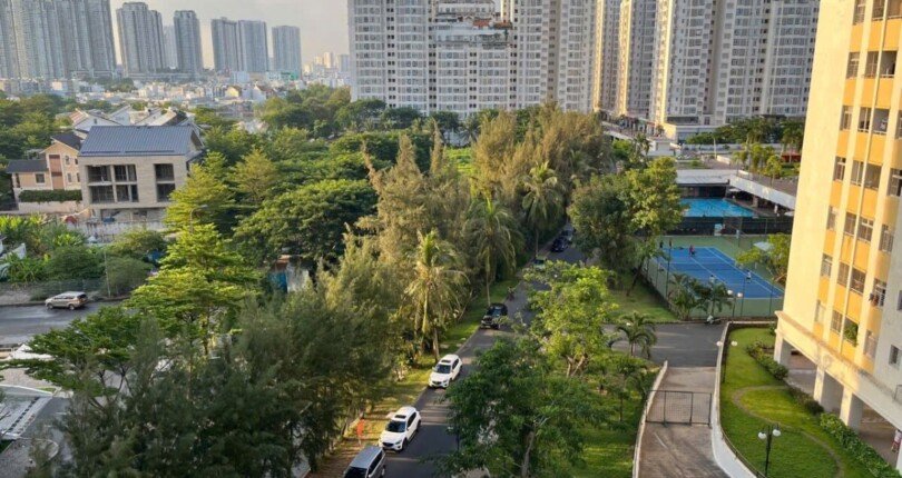 cho thue can ho sky garden 2 13 2 810x430 - Cho thuê căn góc Sky Garden 3. DT 89m2 Thiết kế 3 Phòng ngủ-2wc- Nội thất đầy đủ- View hồ bơi- Giá thuê 16 Triệu/Tháng