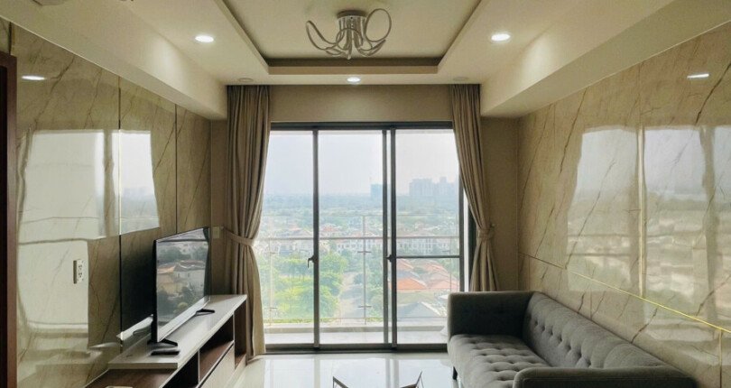phong khach can ho ban 32 810x430 - Bán gấp căn hộ 2pn view biệt thự chung cư Hưng Phúc Happy Residence giá 7,650 tỷ