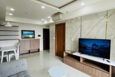 phong khach rong rai 1 385x258 - Bán gấp căn hộ 2pn view biệt thự chung cư Hưng Phúc Happy Residence giá 7,650 tỷ