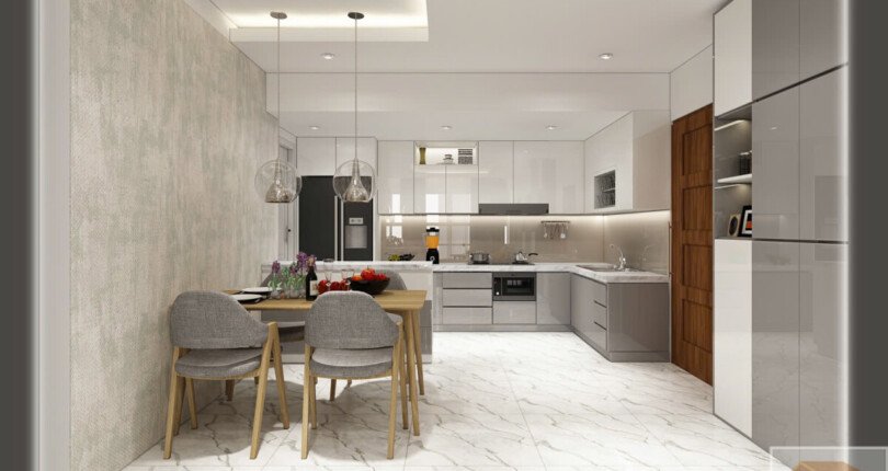 bep va phong an 810x430 - Giá mua bán căn hộ 3pn số 01 tòa L chung cư Happy Valley phường Tân Hưng T10/2025