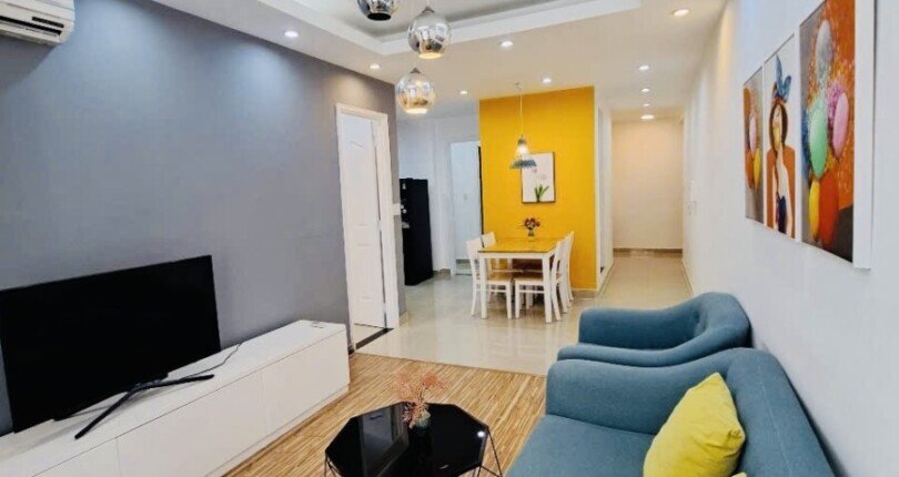 hinh anh phong khach can ho can ban 1 810x430 - Cho thuê căn hộ chung cư Sky Garden 3, 68m2, giá 15tr/tháng, nội thất đầy đủ, xem nhà dễ.