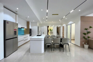 khong gian bep rong rai 14 385x258 - Mua bán căn hộ 3pn tầng 20 view sông chung cư Scenic Valley 1 Phường Tân Mỹ giá 14,5 tỷ