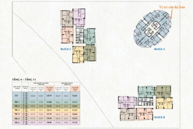mat bang vi tri can ho ban 3 385x258 - Bán căn hộ 3pn tòa A chung cư Riverpark Premier, 130m2, giá 18 tỷ