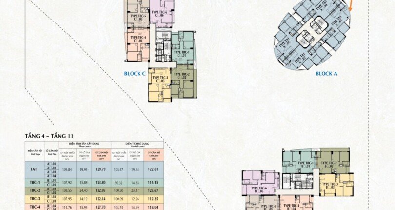 mat bang vi tri can ho ban 3 810x430 - Bán căn hộ 3pn tòa A chung cư Riverpark Premier, 130m2, giá 18 tỷ