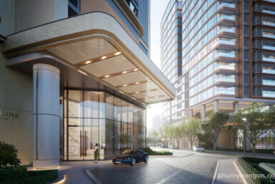 sanh le tan toa nha 385x258 - Giá mua bán căn hộ Penthouse 4pn tầng 24 chung cư The Regency Phú Mỹ Hưng T10/2025