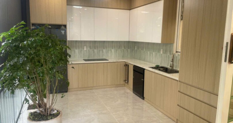 khong gian bep rong rai 810x430 - Giá mua bán căn hộ tầng trệt Ground house kdc Sky Garden 3 phường Tân Hưng T11/2025