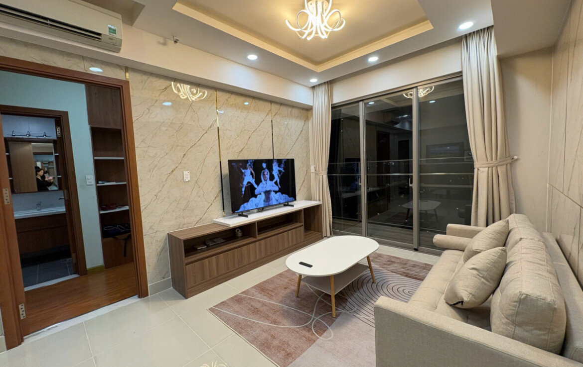 phong khach can ho cho thue 5 1170x738 - Giá cho thuê căn hộ 2pn tòa C view biệt thự chung cư Hưng Phúc Happy Residence phường Tân Mỹ T11/2025