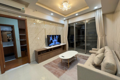 phong khach can ho cho thue 5 385x258 - Giá cho thuê căn hộ 2pn tòa C view biệt thự chung cư Hưng Phúc Happy Residence phường Tân Mỹ T11/2025